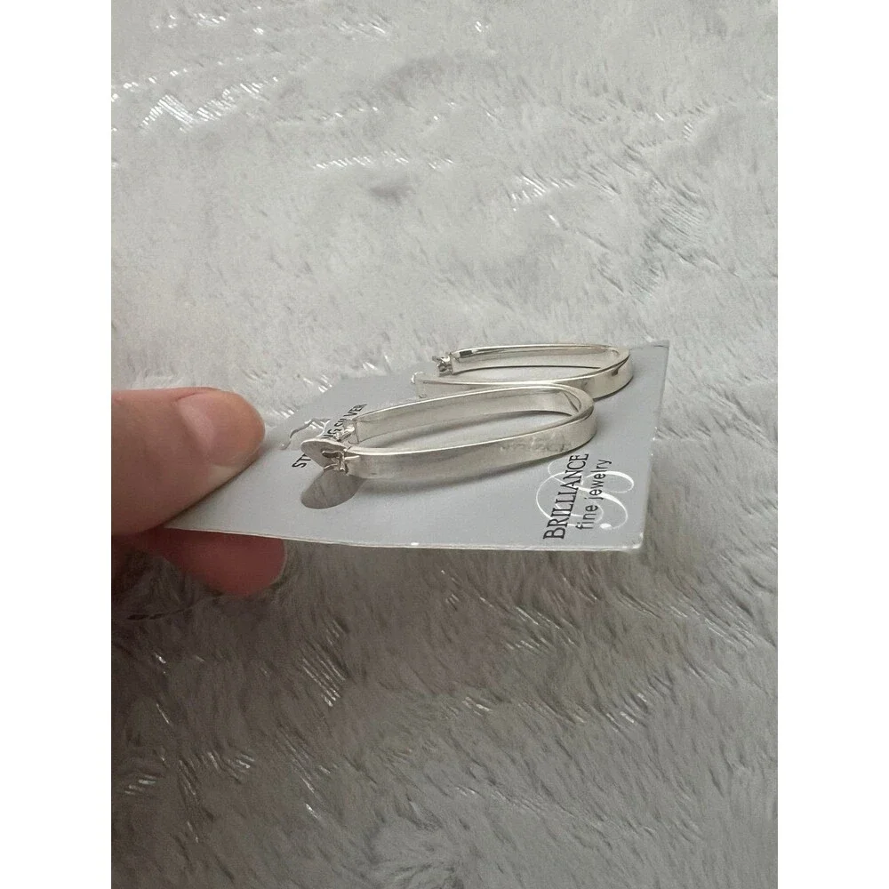 Earrings Sterling silver hoop earrings long design new